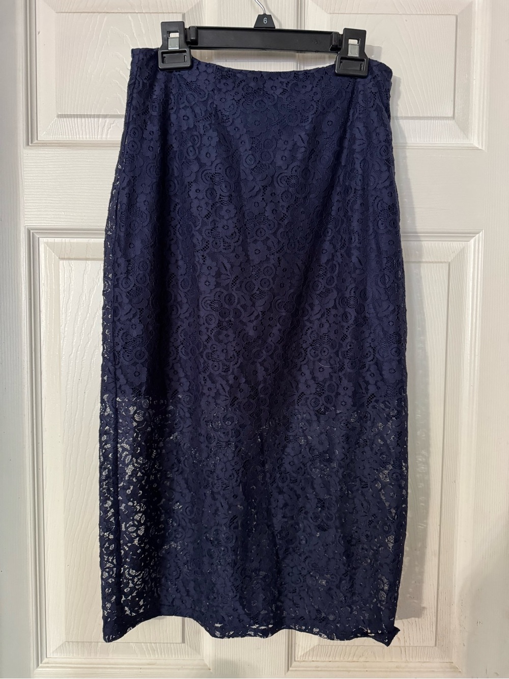 BCBGeneration Navy Lace Midi Skirt